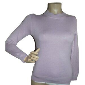 Ounce Sweater Womens Size Small Light Lilac Purple Mock Neck Long Sleeve solid
